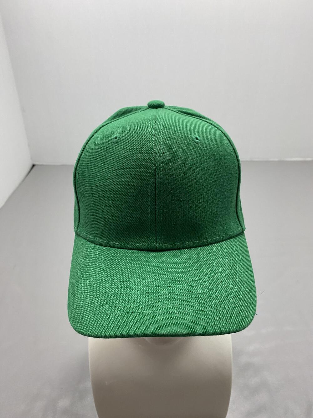 Hat Cap Strap Back One Size Green Baseball Cap Twill Acrylic Wool Mens